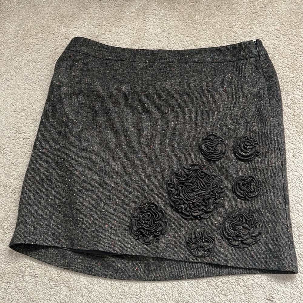 Loft Petites Wool Mini Skirt Size 14 Petite